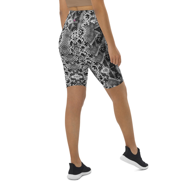 Snakeskin Print Women's Biker Shorts