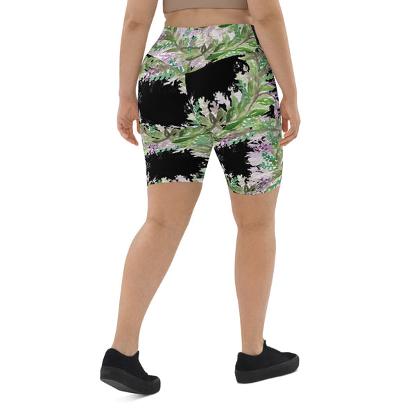 Black Lavender Women's Biker Shorts