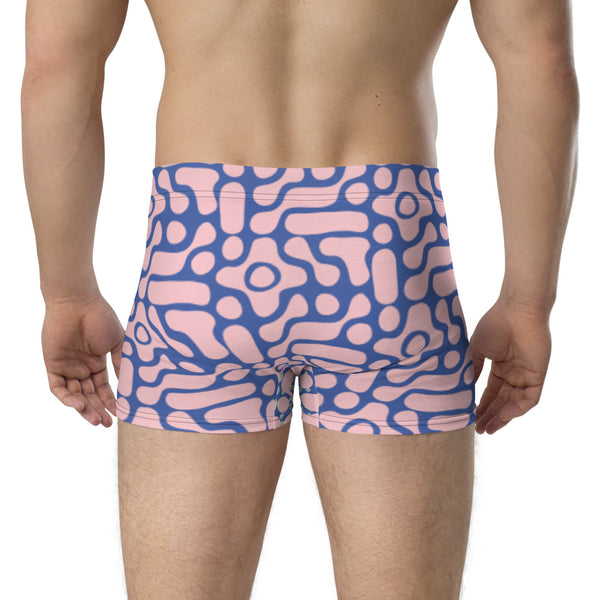 Blue Geometric Boxer Briefs