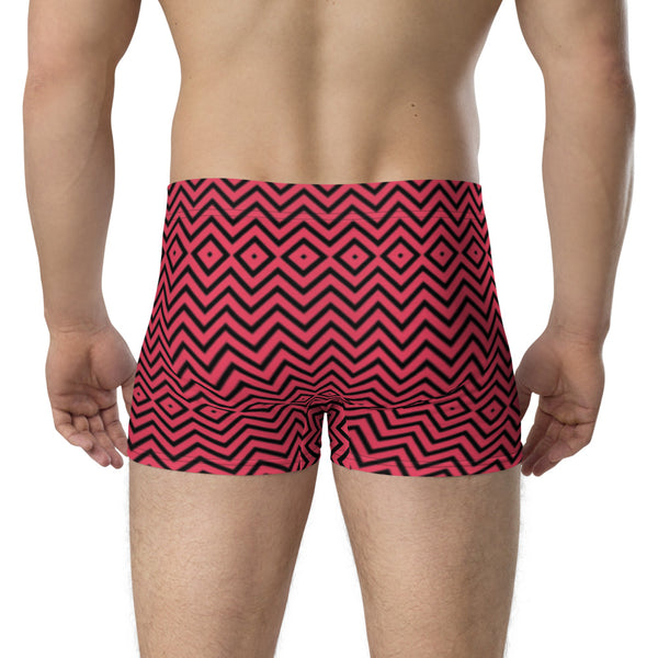 Black Red Chevron Boxer Briefs