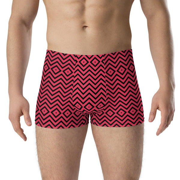 Black Red Chevron Boxer Briefs