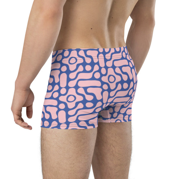 Blue Geometric Boxer Briefs