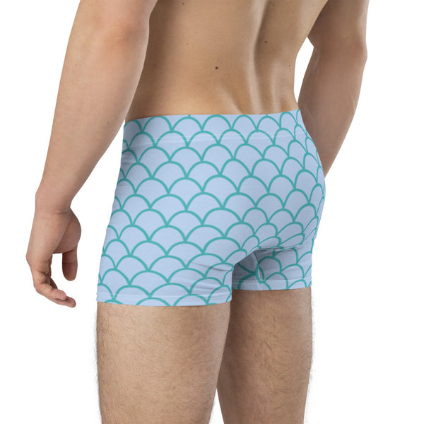 Blue Mermaid Scale Boxer Briefs