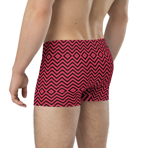 Black Red Chevron Boxer Briefs