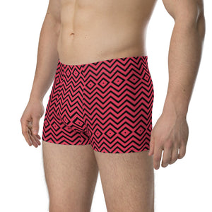 Black Red Chevron Boxer Briefs