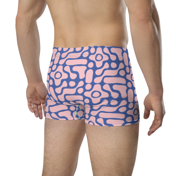 Blue Geometric Boxer Briefs