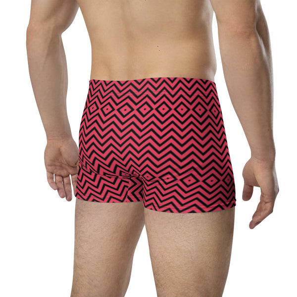 Black Red Chevron Boxer Briefs