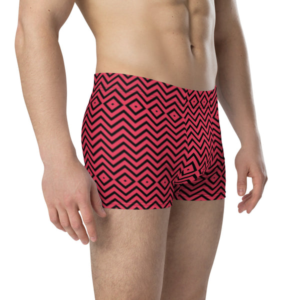 Black Red Chevron Boxer Briefs