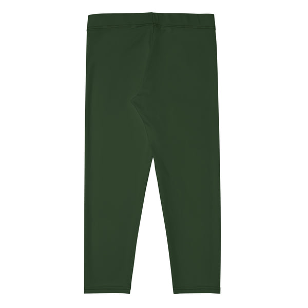 Dark Green Color Capri Leggings