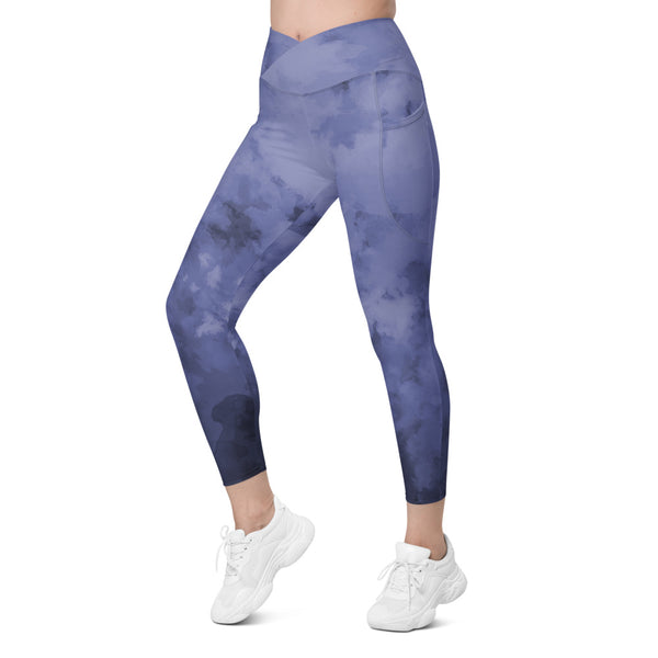 Purple Abstract Women's Tights, Best Women's Crossover Leggings With Pockets For Ladies - Made in USA/EU/MX https://heidikimurart.com/products/purple-abstract-womens-tights-best-crossover-leggings-with-pockets 