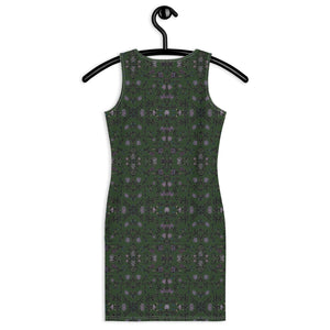 Pine Green Floral Print Dress, Floral Print Women's Dress, Classic Elegant Women's Flower Print Designer Bestselling Premium Quality Women's Sleeveless Dress-Made in USA/EU/MX (US Size: XS-XL)