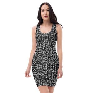 Grey Leopard Animal Print Dress, Leopard Print Women's 1-pc Sleeveless Dress-Made in USA/EU | Heidikimurart Limited Grey Leopard Animal Print Dress, Leopard Print Women's 1-pc Sleeveless Dress-Made in USA/EU | Heidikimurart Limited