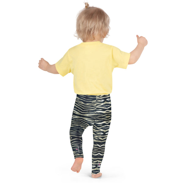 Yellow Tiger Striped Kid's Leggings, Animal Print Children's Fashion Designer Kid's Girl's Leggings Active Wear 38-40 UPF Fitness Workout Gym Wear Running Tights, Comfy Stretchy Pants (2T-7) Made in USA/EU/MX, Girls' Leggings & Pants, Leggings For Girls, Designer Girls Leggings Tights, Leggings For Girl Child