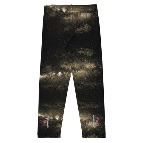 Golden Galaxy Kid's Leggings, Space Galaxies Milky Way Print Designer Kid's Girl's Leggings Active Wear 38-40 UPF Fitness Workout Gym Wear Running Tights, Comfy Stretchy Pants (2T-7) Made in USA/EU/MX, Girls' Leggings & Pants, Leggings For Girls, Designer Girls Leggings Tights, Leggings For Girl Child