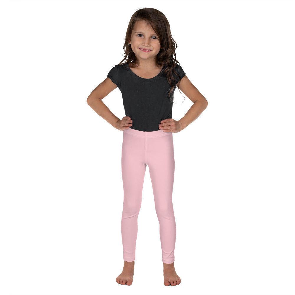 Pastel Pink Kid's Leggings, Light Pink Solid Color Print Designer Kid's Girl's Leggings Active Wear 38-40 UPF Fitness Workout Gym Wear Running Tights, , Premium Unisex Tights For Boys And Girls, Comfy Stretchy Pants (2T-7) Made in USA/EU/MX, Girls' Leggings & Pants, Leggings For Girls, Designer Girls Leggings Tights, Leggings For Girl Child