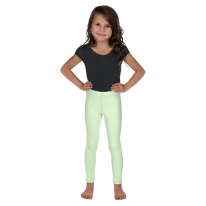 Pastel Green Kid's Leggings, Light Green Solid Color Print Designer Kid's Girl's Leggings Active Wear 38-40 UPF Fitness Workout Gym Wear Running Tights, , Premium Unisex Tights For Boys And Girls, Comfy Stretchy Pants (2T-7) Made in USA/EU/MX, Girls' Leggings & Pants, Leggings For Girls, Designer Girls Leggings Tights, Leggings For Girl Child