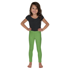 Green Kid's Leggings, Green Solid Color Print Designer Kid's Girl's Leggings Active Wear 38-40 UPF Fitness Workout Gym Wear Running Tights, , Premium Unisex Tights For Boys And Girls, Comfy Stretchy Pants (2T-7) Made in USA/EU/MX, Girls' Leggings & Pants, Leggings For Girls, Designer Girls Leggings Tights, Leggings For Girl Child