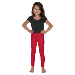 Red Solid Color Kid's Leggings, Red Solid Color Print Designer Kid's Girl's Leggings Active Wear 38-40 UPF Fitness Workout Gym Wear Running Tights, Comfy Stretchy Pants (2T-7) Made in USA/EU/MX, Girls' Leggings & Pants, Leggings For Girls, Designer Girls Leggings Tights, Leggings For Girl Child
