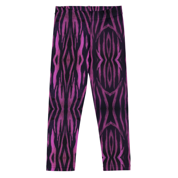 Pink Tiger Striped Kid's Leggings, Animal Print Children's Fashion Designer Kid's Girl's Leggings Active Wear 38-40 UPF Fitness Workout Gym Wear Running Tights, Comfy Stretchy Pants (2T-7) Made in USA/EU/MX, Girls' Leggings & Pants, Leggings For Girls, Designer Girls Leggings Tights, Leggings For Girl Child