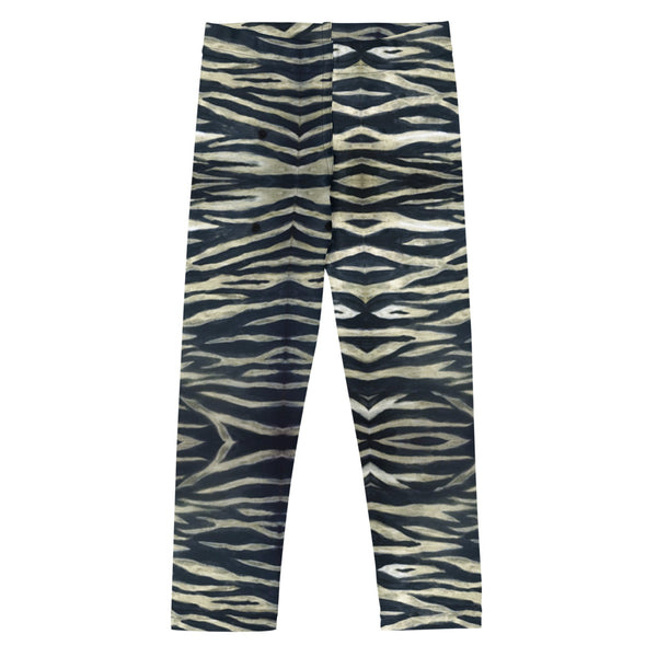 Yellow Tiger Striped Kid's Leggings, Animal Print Children's Fashion Designer Kid's Girl's Leggings Active Wear 38-40 UPF Fitness Workout Gym Wear Running Tights, Comfy Stretchy Pants (2T-7) Made in USA/EU/MX, Girls' Leggings & Pants, Leggings For Girls, Designer Girls Leggings Tights, Leggings For Girl Child