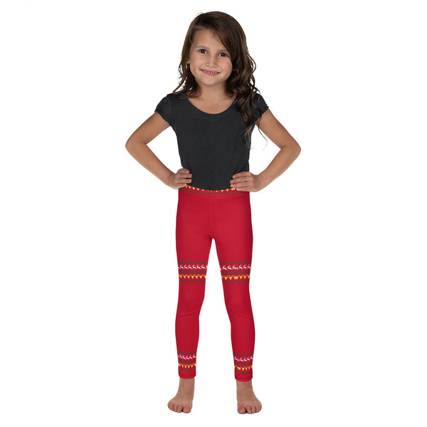 Red Christmas Reindeer Kid's Leggings, Designer Holiday Xmas Party Children's Fashion Designer Kid's Girl's Leggings Active Wear 38-40 UPF Fitness Workout Gym Wear Running Tights, Comfy Stretchy Pants (2T-7) Made in USA/EU/MX, Girls' Leggings & Pants, Leggings For Girls, Designer Girls Leggings Tights, Leggings For Girl Child