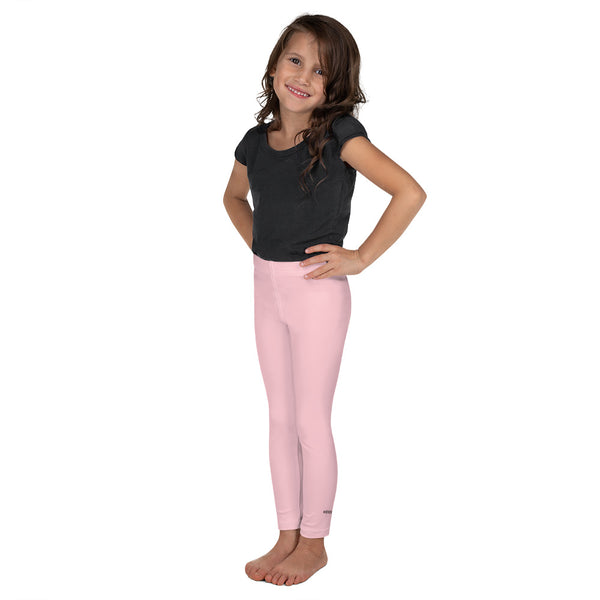 Pastel Pink Kid's Leggings, Light Pink Solid Color Print Designer Kid's Girl's Leggings Active Wear 38-40 UPF Fitness Workout Gym Wear Running Tights, , Premium Unisex Tights For Boys And Girls, Comfy Stretchy Pants (2T-7) Made in USA/EU/MX, Girls' Leggings & Pants, Leggings For Girls, Designer Girls Leggings Tights, Leggings For Girl Child