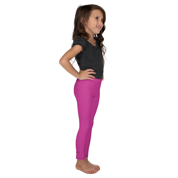 Hot Pink Best Kid's Leggings, Bright Pink Solid Color Print Designer Kid's Girl's Leggings Active Wear 38-40 UPF Fitness Workout Gym Wear Running Tights, , Premium Unisex Tights For Boys And Girls, Comfy Stretchy Pants (2T-7) Made in USA/EU/MX, Girls' Leggings & Pants, Leggings For Girls, Designer Girls Leggings Tights, Leggings For Girl Child