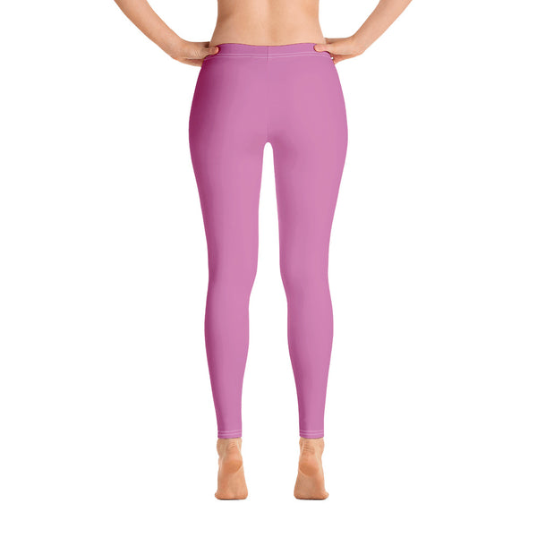 Pink Solid Color Casual Leggings-Heidikimurart Limited -Heidi Kimura Art LLC Pink Solid Color Casual Leggings, Best Hot Pink Solid Color Fashion Fancy Women's Long Dressy Casual Fashion Leggings/ Running Tights - Made in USA/ EU/ MX (US Size: XS-XL)