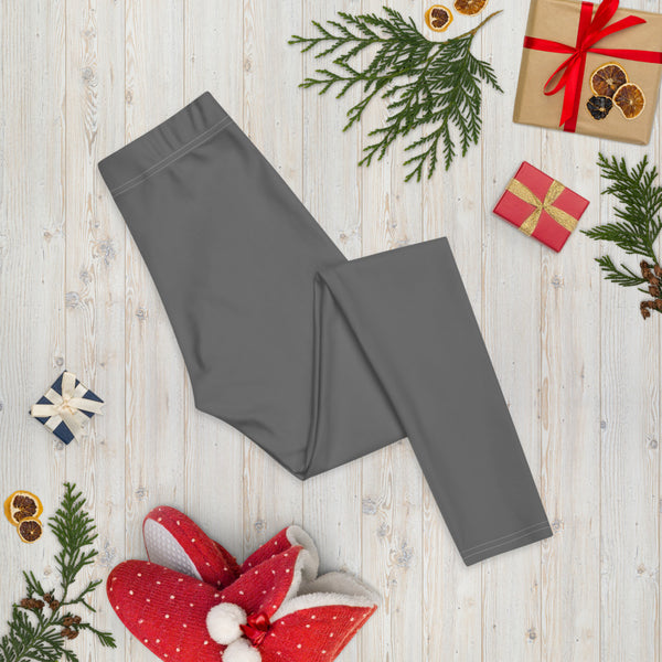 Charcoal Grey Women's Casual Leggings-Heidikimurart Limited -Heidi Kimura Art LLC Charcoal Grey Women's Casual Leggings, Solid Color Fashion Fancy Women's Long Dressy Casual Fashion Leggings/ Running Tights - Made in USA/ EU/ MX (US Size: XS-XL)
