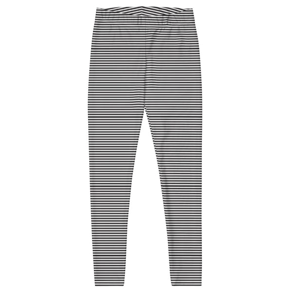 Black White Striped Women's Leggings - Heidikimurart Limited 