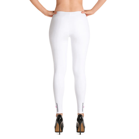 White Solid Color Women's Leggings - Heidikimurart Limited 