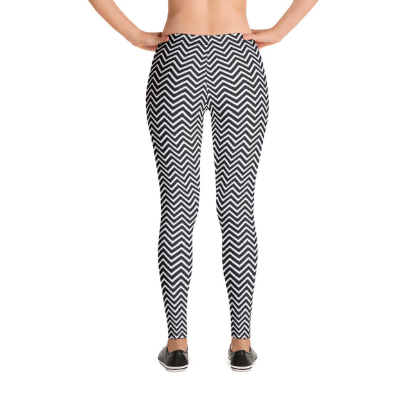 Black White Chevron Women's Leggings