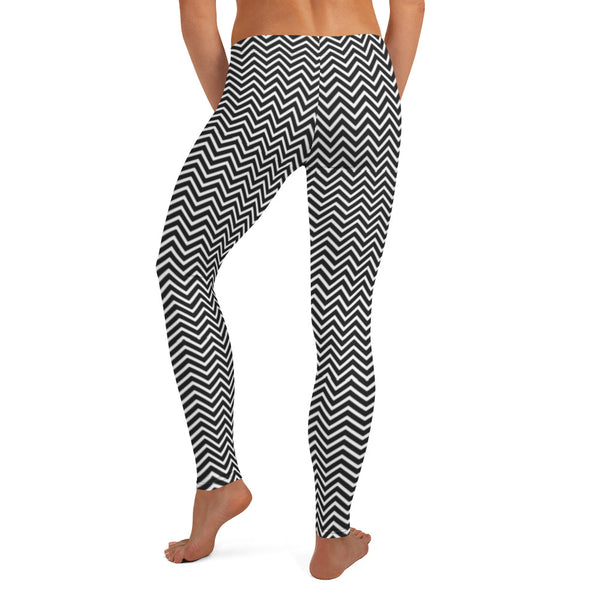 Black White Chevron Women's Leggings