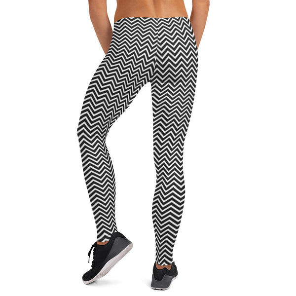 Black White Chevron Women's Leggings