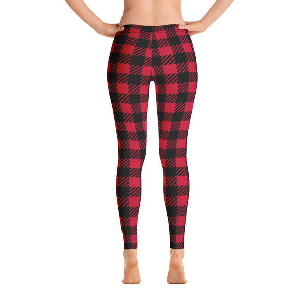 Buffalo Red Plaid Print Leggings