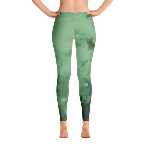 Green Abstract Leggings