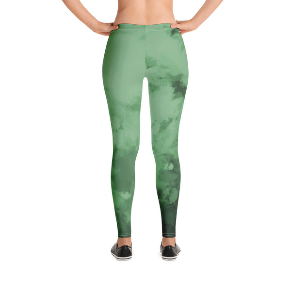 Green Abstract Leggings