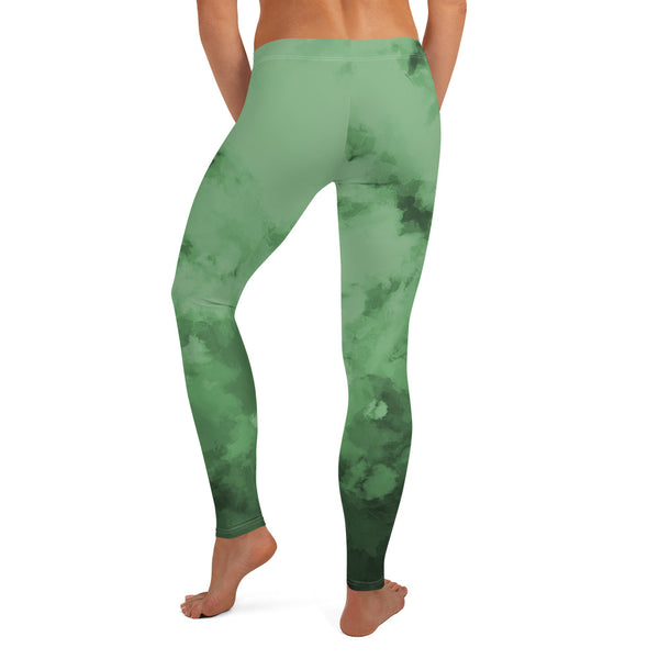Green Abstract Leggings