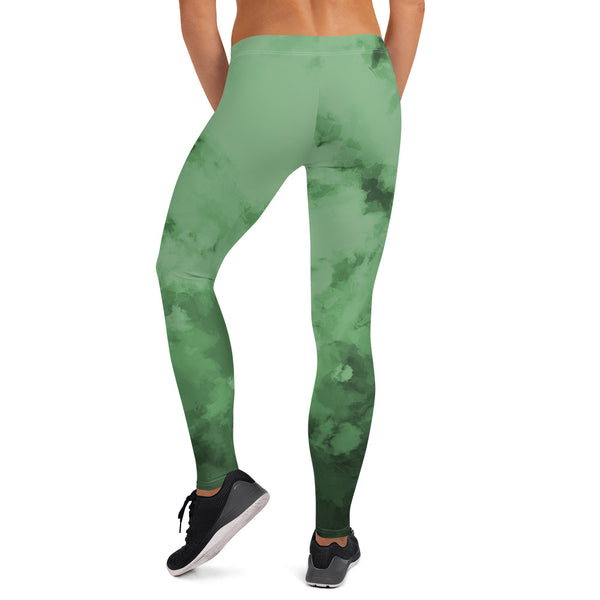 Green Abstract Leggings