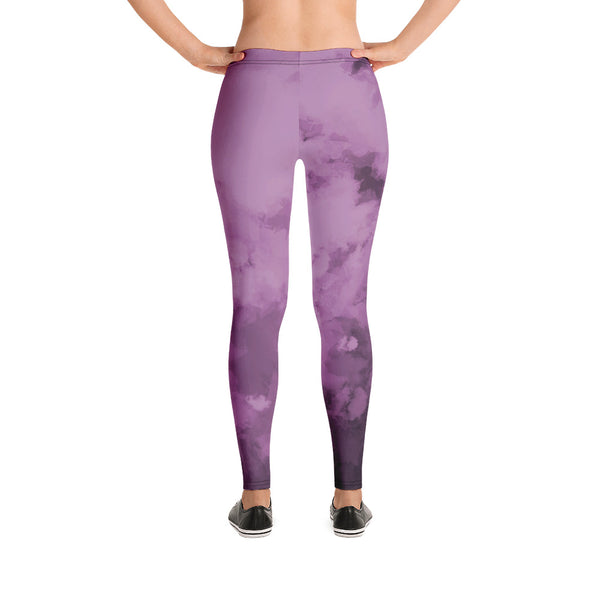 Purple Abstract Women's Casual Leggings