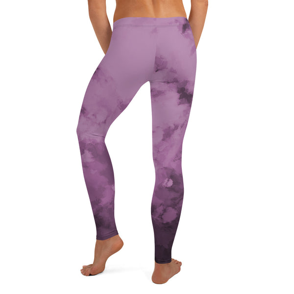 Purple Abstract Women's Casual Leggings