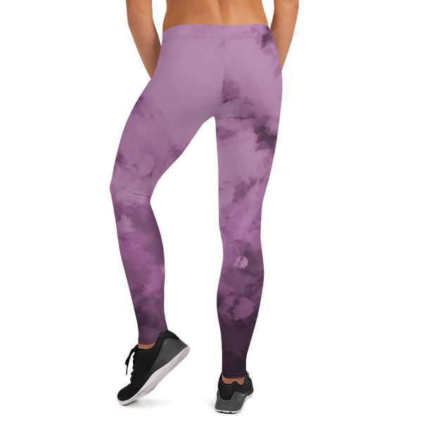 Purple Abstract Women's Casual Leggings