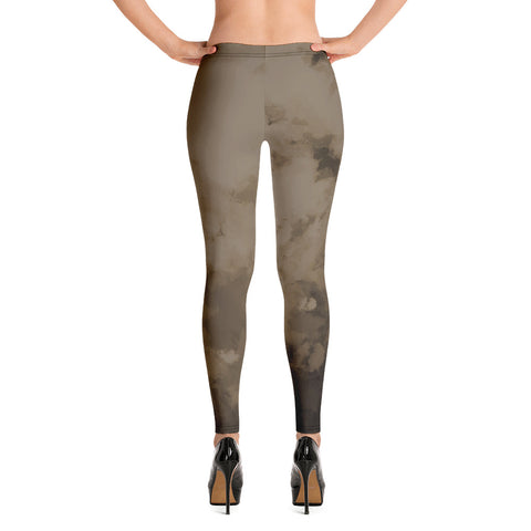 Brown Abstract Women's Leggings