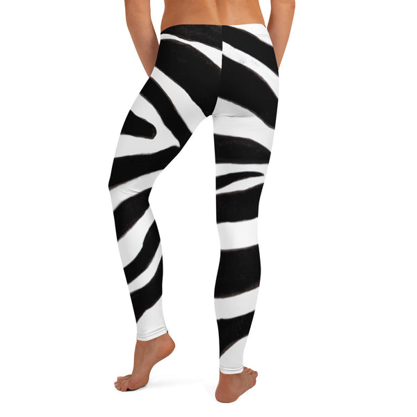 Black Zebra Print Leggings