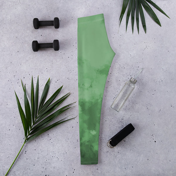Green Abstract Leggings
