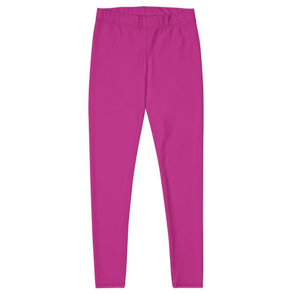 Hot Pink Women's Casual Leggings, Solid Hot Pink Color Fashion Fancy Women's Long Dressy Casual Fashion Leggings/ Running Tights - Made in USA/ EU/ MX (US Size: XS-XL)