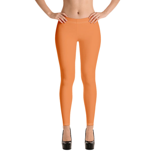 Women's Casual Orange Leggings - Heidikimurart Limited 