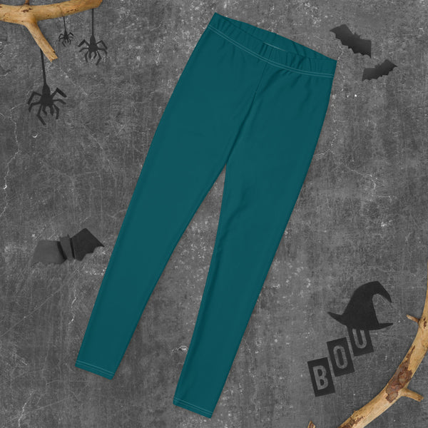 Dark Teal Blue Women's Leggings - Heidikimurart Limited 