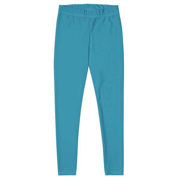 Blue Women's Solid Color Leggings - Heidikimurart Limited 