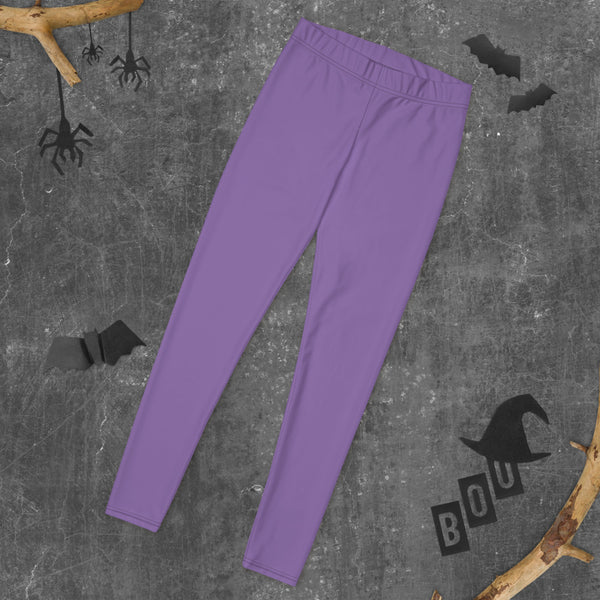 Purple Solid Color Women's Leggings - Heidikimurart Limited 